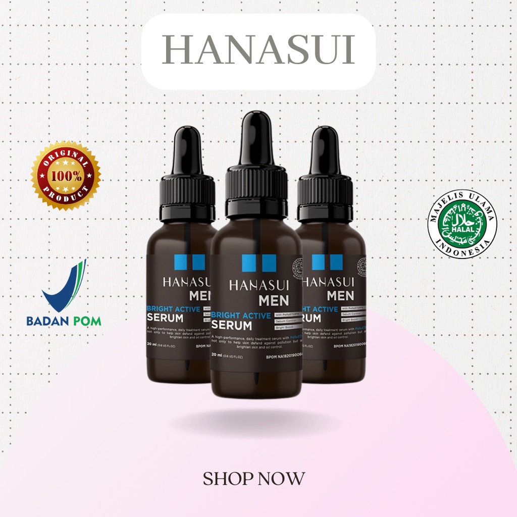 HANASUI | Hanasui Men Bright Active Serum 20ml | ORIGINAL 100% [BPOM]