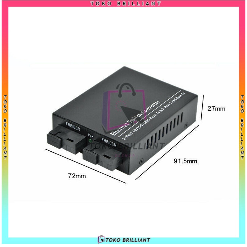 TERBARU BISA COD - MEDIA CONVERTER 2 FIBER 2 ETHERNET CM2F2E 2F2E-ConverterSaja / FULLSET