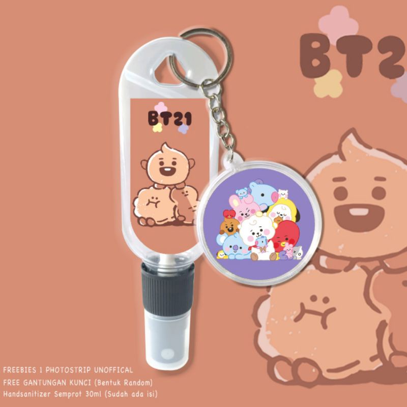 HAND SANITIZER BT21 LUCU/SPRAY 30ML FREE GANCI+ISI HS