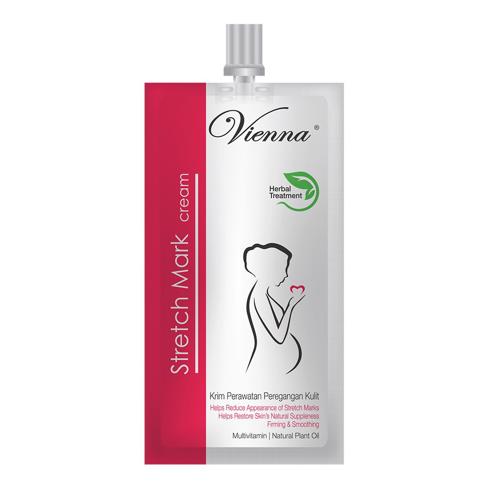 Vienna Stretch Mark Cream BPOM Krim Perawatan Stretchmark Selulit Kerutan Kulit Perut Paha 30ml