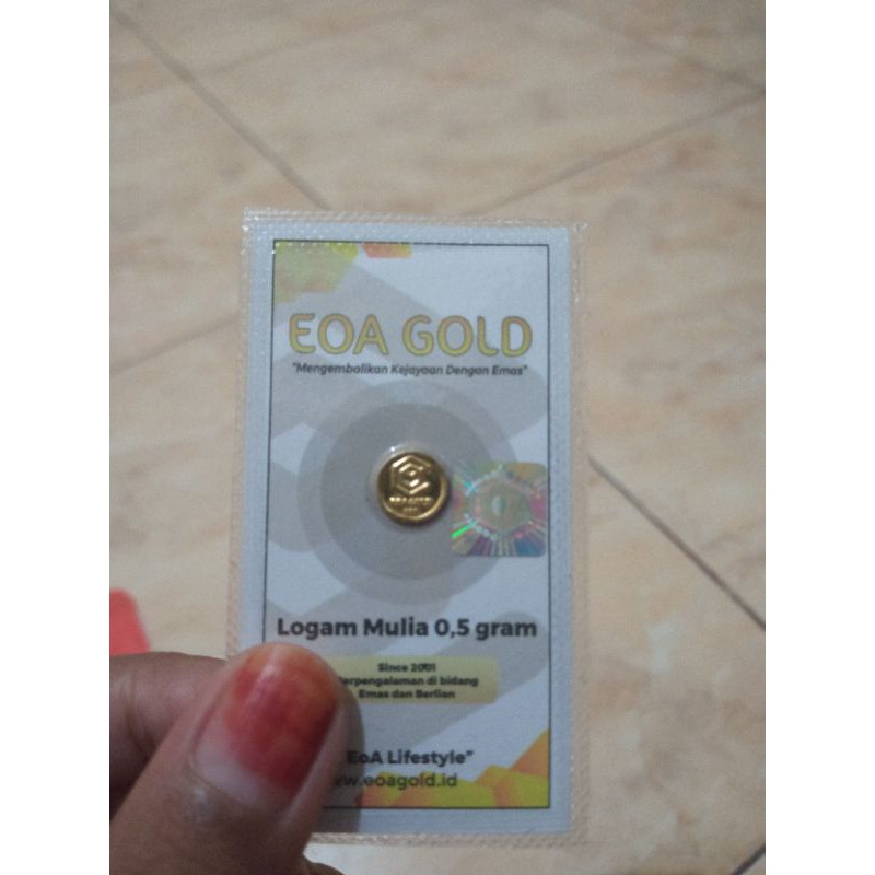 EMAS BATANGAN LOGAM MULIA EOA GOLD 0.5GRAM