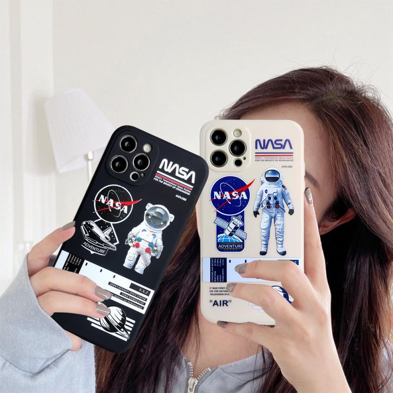 Soft Case Tpu Motif NASA Untuk iPhone 7 8 6 6s plus 11 XR X XS max 13 12 pro max SE 2020