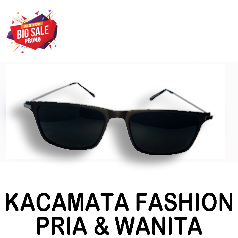 Kaca mata Hitam Pria Wanita Keren Anti UV Trendy Terbaru Kacamata Gaya Full Hitam Cewek Cowok Yang Nyaman - Kacamata Retro Cassual Trend Sunglasses Men Woman Kaca mata Murah Kacamata Hitam Berkendara