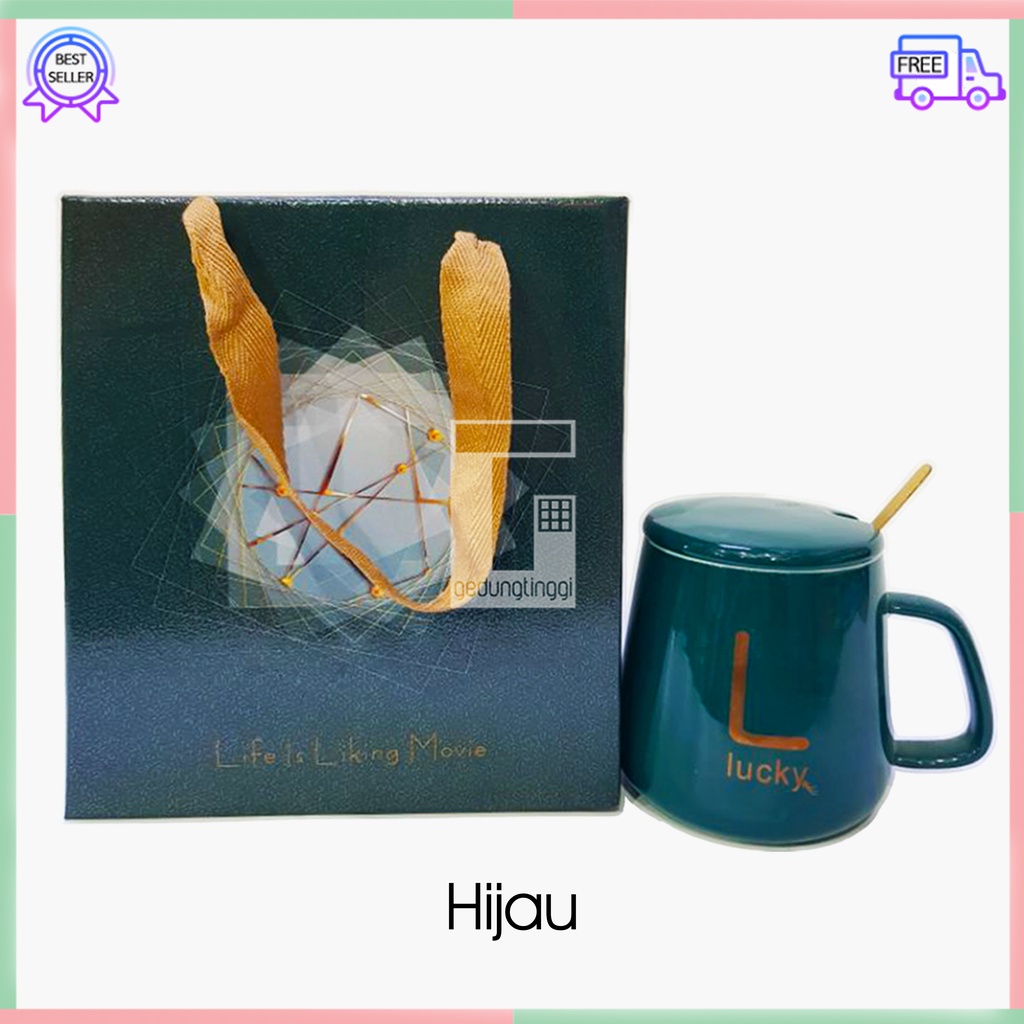 Hadiah Kado Hampers Parcel Parsel Gift Box Selamat Hari Raya Lebaran Idul Fitri Eid Mubarak Ultah Ulang Tahun Wanita Cewek Cowok Pacar Suami Istri Mug Cangkir Gelas Minuman Air Kopi Susu Cup Coffee Panas Hangat Dingin No Warmer Pemanas Keramik Ceramic Set