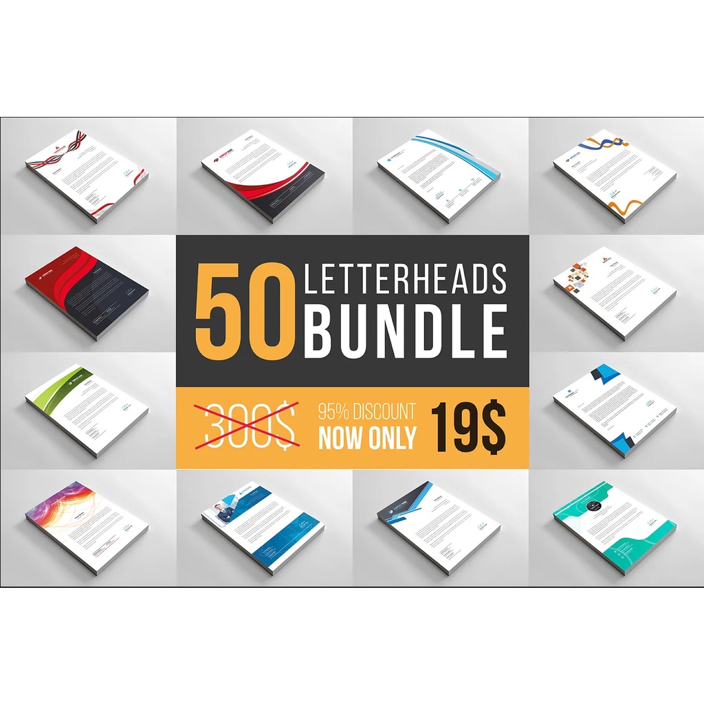 Letterheads Big Bundle - Illustrator