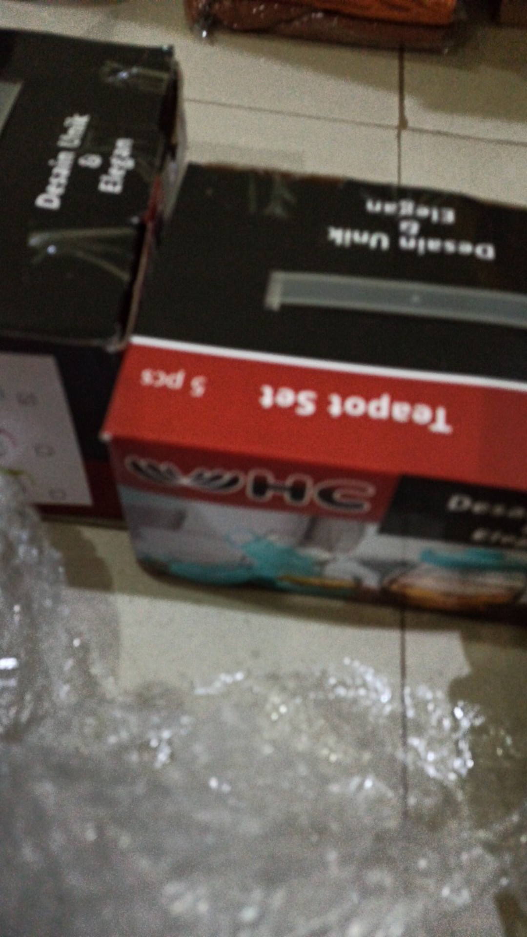 Teapot Kaca 5 In 1 Plus Gelas Teko