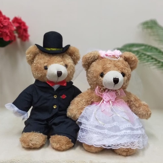 Boneka Pengantin/boneka Wedding/boneka Pasangan/Boneka Couple/Boneka Bear Pengantin/Teddy Bear Pengantin