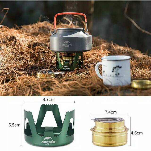 Kompor Naturehike spirtus spiritus NH18L001-T Alkohol portable mini stove gas lipat outdoor camping