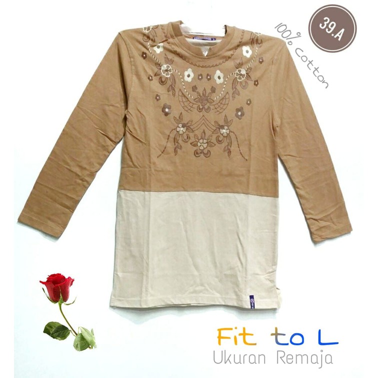 Super Hot KAOS CEWEK FASHION MUSLIM OBLONG TANGAN PANJANG SABLON PROMO MURAH