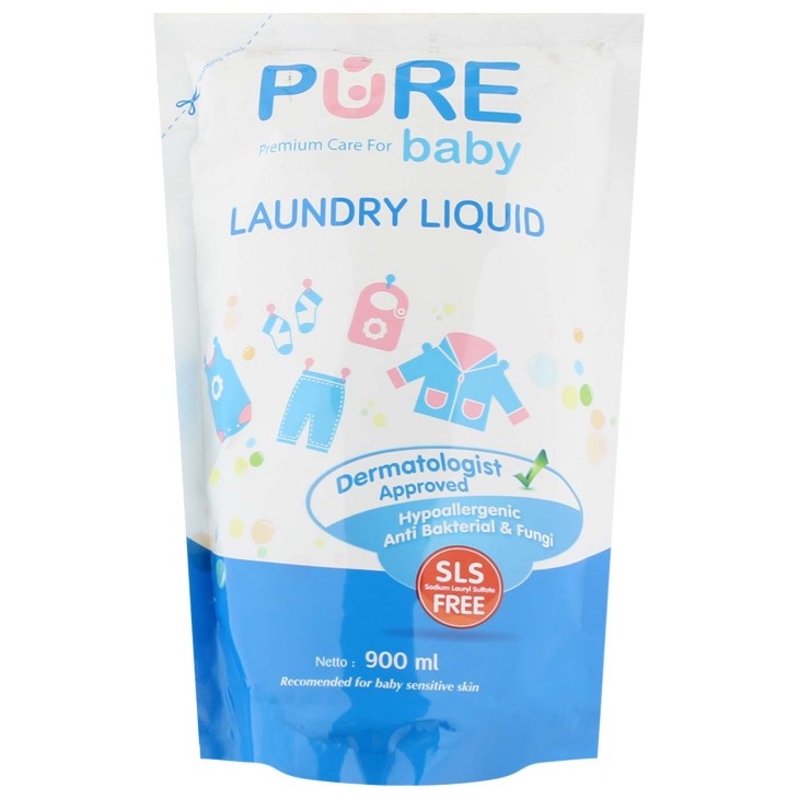 Pure Baby  Laundry Liquid 900ml Refill Sabun  Cuci  Baju  