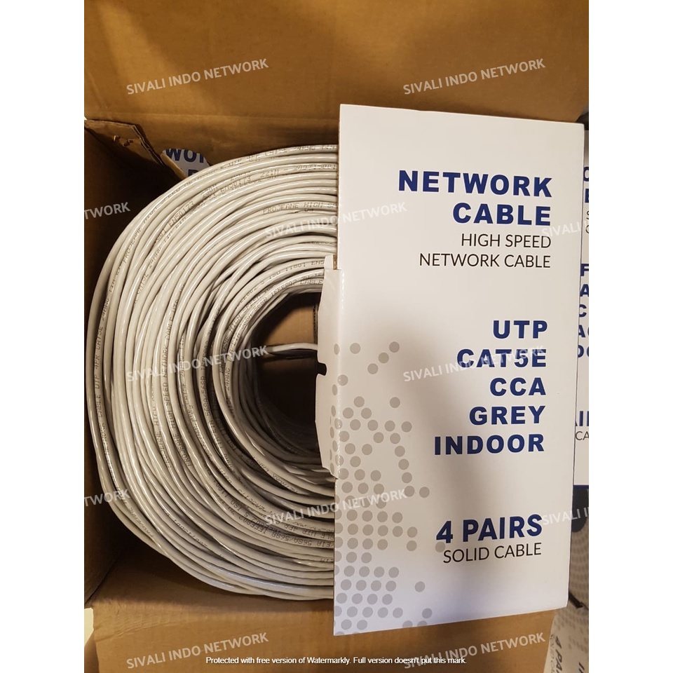 1 ROLL PROJEANE KABEL UTP CAT5E CCA GREY 23AWG - 305 METER