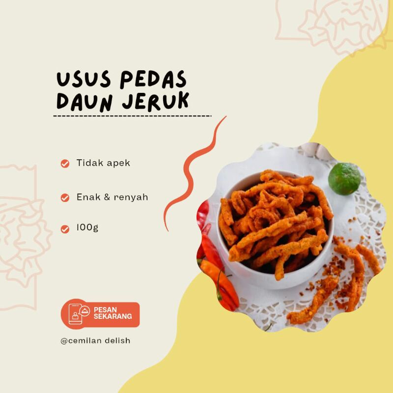 

kripik usus pedas