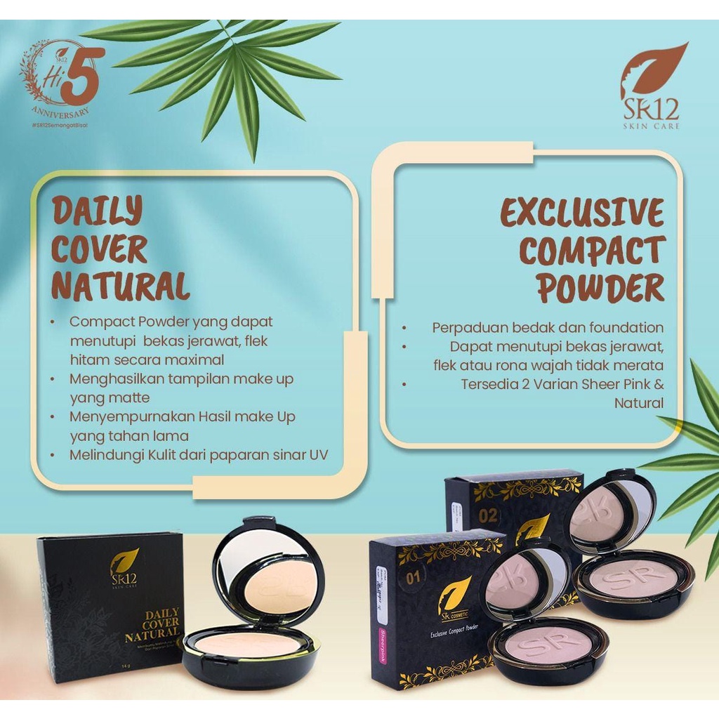 Bedak SR12 - Bedak Padat SR12 - Daily Cover Compact Powder