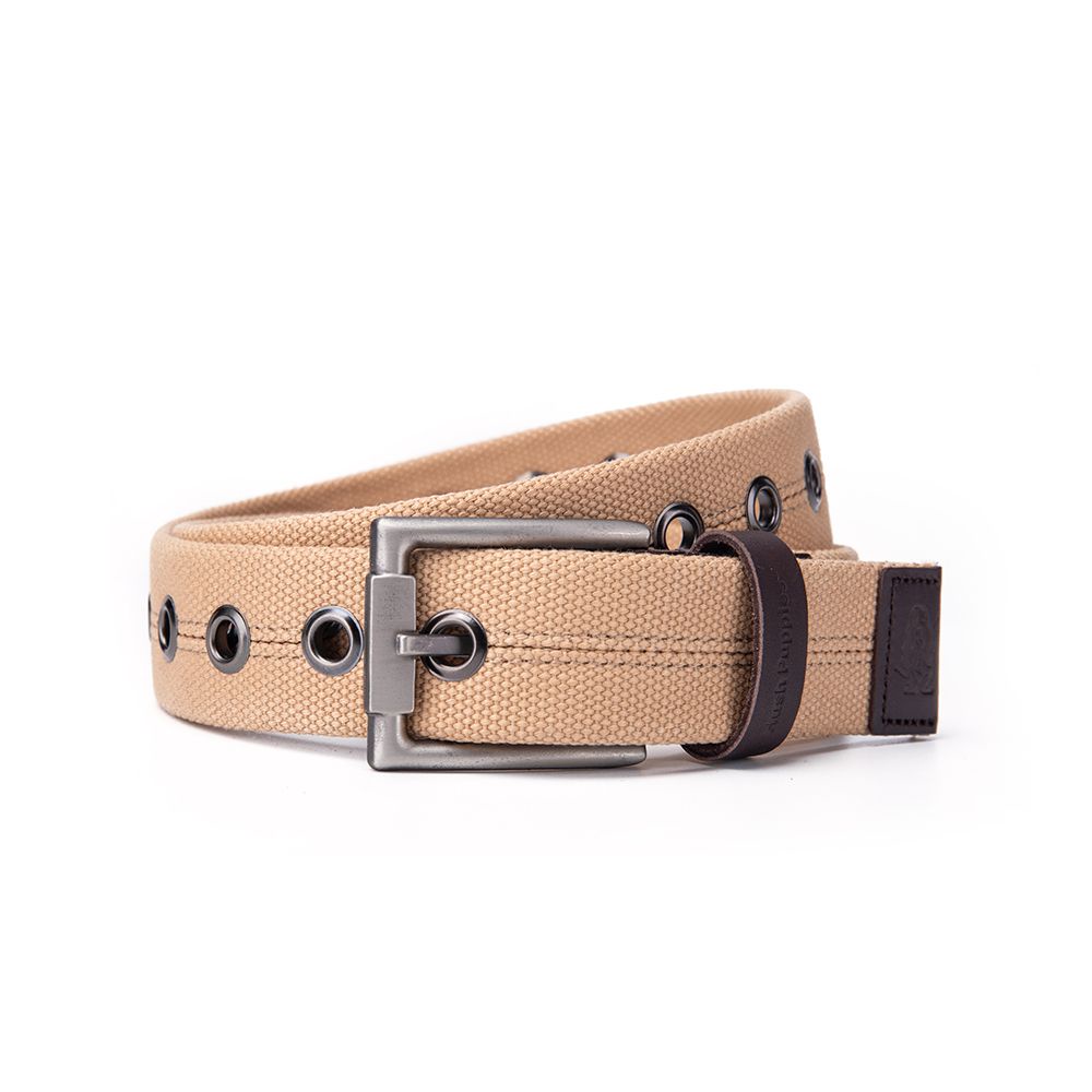 HUSH PUPPIES - Paul Pin Men CANVAS Belt - TAN