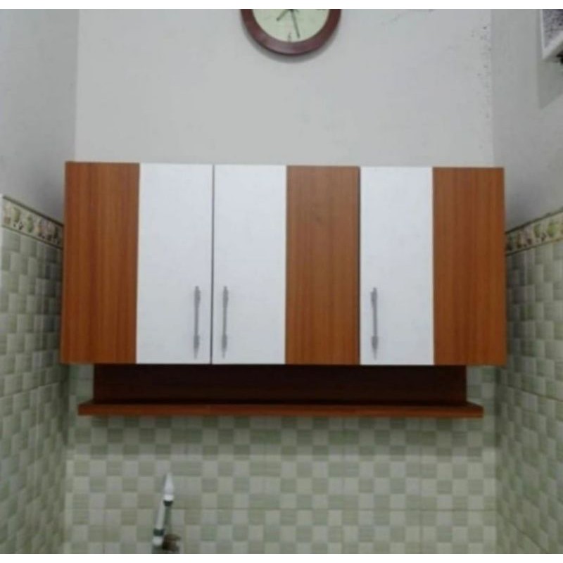 RAK PIRING LEMARI GANTUNG DAPUR KITCHENSET ATAS 3 PINTU