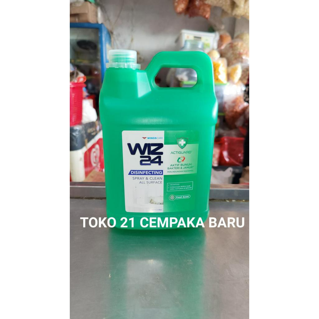 Wiz24 Disinfecting Wangi Clean Scent HIJAU JERIGEN 4 LITER | 4000ml 4L