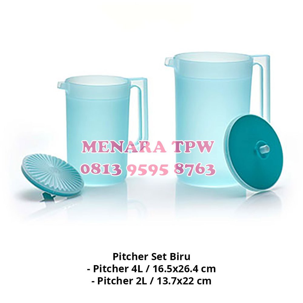 Unik  Pitcher Set Biru Teko Air