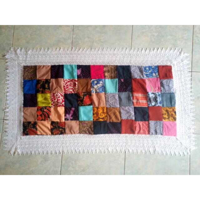 Taplak kain perca 120X75 cm / Taplak meja / Taplak persegi panjang