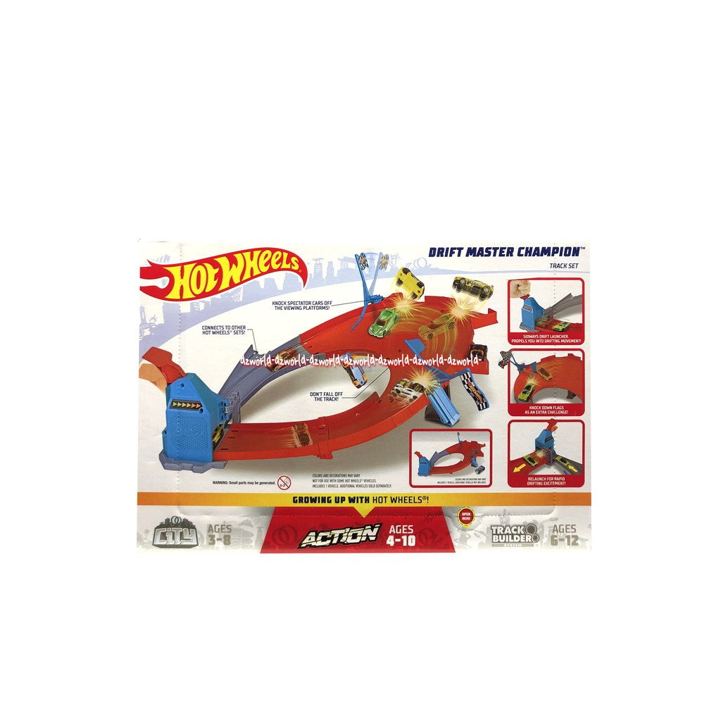 Hotwheel Drift Master Champion Action Mainan Hot Wheel Dengan Track