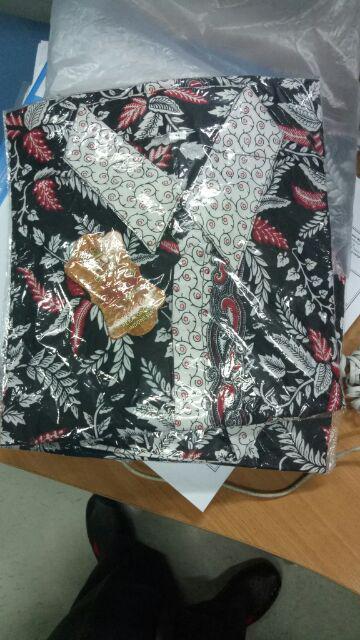 Kemeja Batik Lengan Pedek M L Xl Xxl Motif Blarak Biru Batik Pria