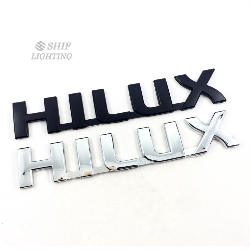 1pc Stiker Emblem Logo HILUX Bahan ABS Krom Untuk Bagasi Belakang Mobil Toyota