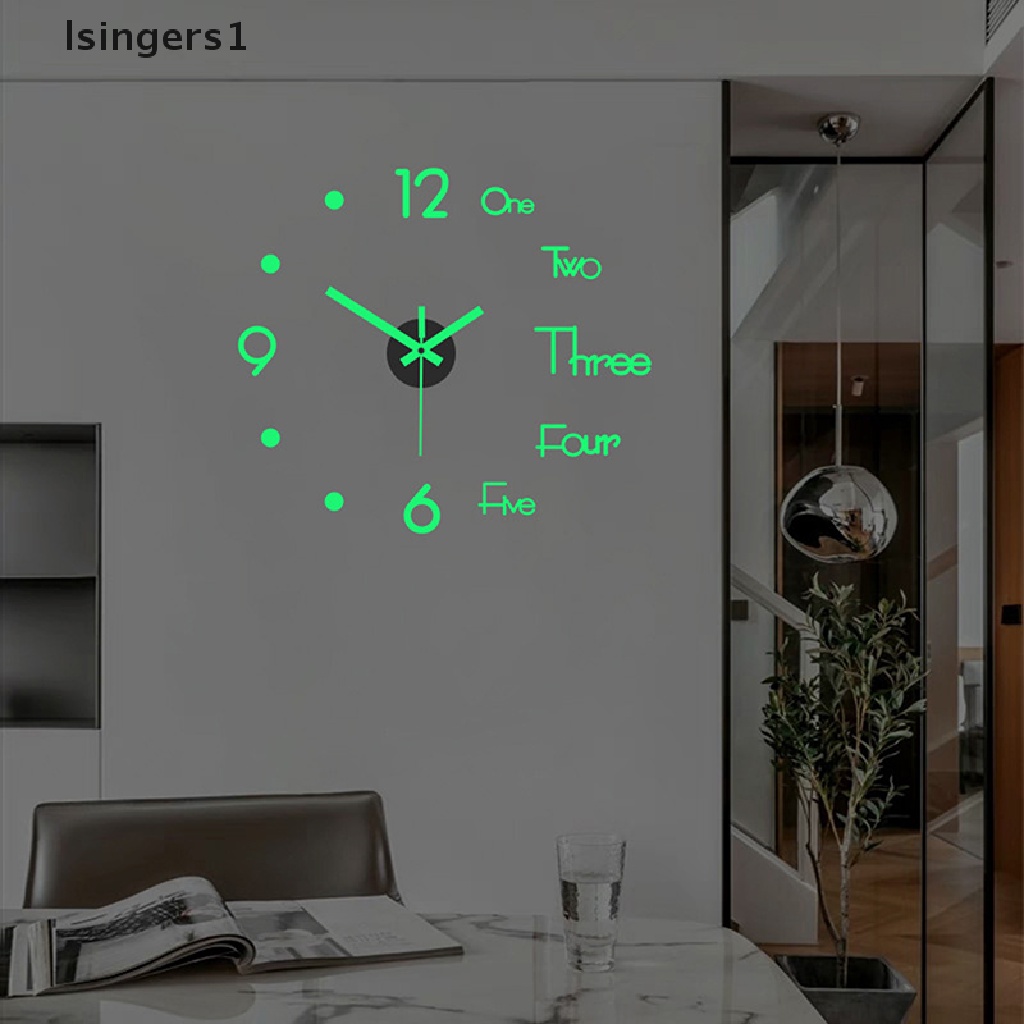 (lsingers1) Jam Dinding Digital Luminous Ukuran 100cm DIY