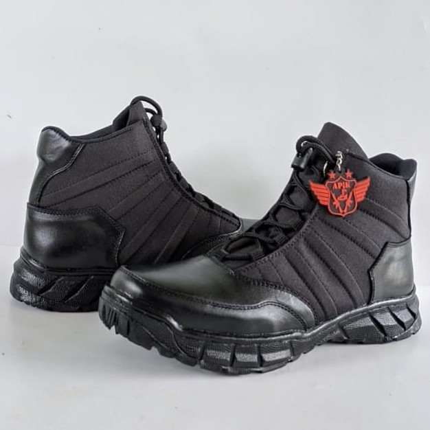 SEPATU PDL NINJA TITAN PENDEK MERK APIK BAHAN KULIT SAPI ASLI SEPATU PDL DINAS LAPANGAN TNI POLRI SECURITY SATPAM BOOTS PRIA DAN WANITA SEPATU PDL POLANTAS