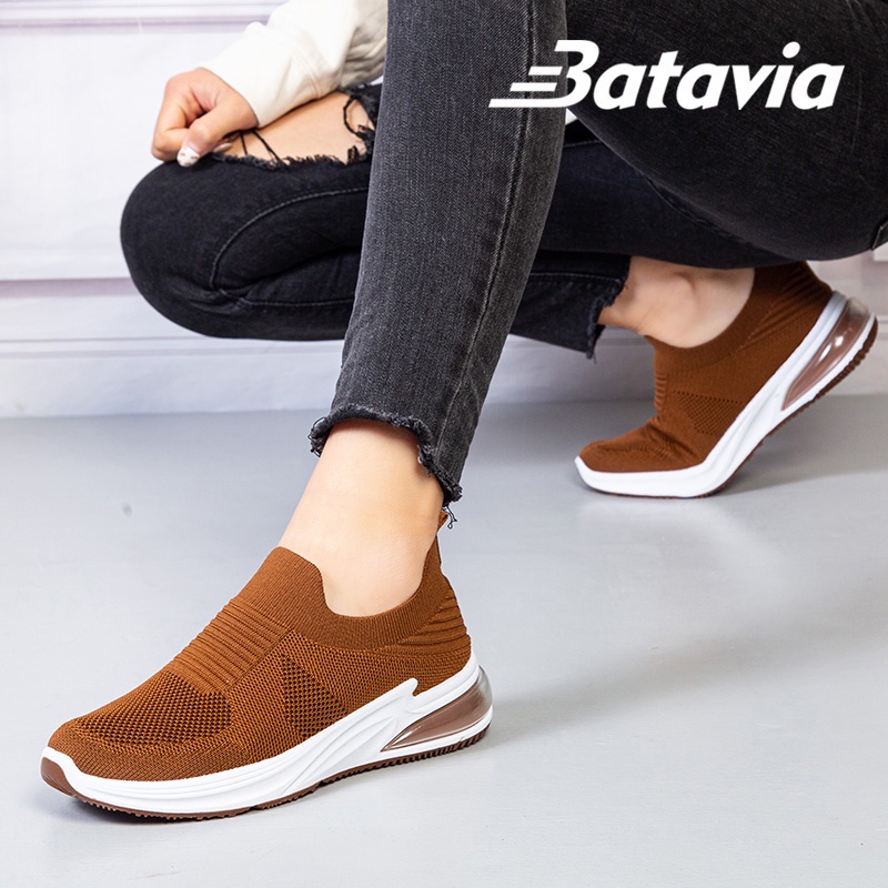 (COD)Batavia Sepatu olahraga premium perempuan terbaru rajut adem antislip antiaus sepatu lari anak perempuan  A115 N6 N33