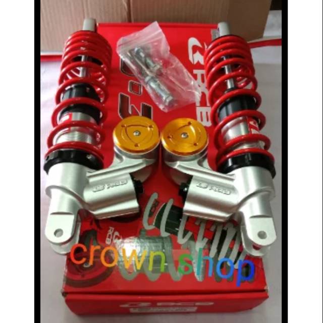 Shockbreaker Shock RCB Aerox tinggi 305 mm Series.G.gl SB 3.warna merah tabung bawah mantul PNP RCB