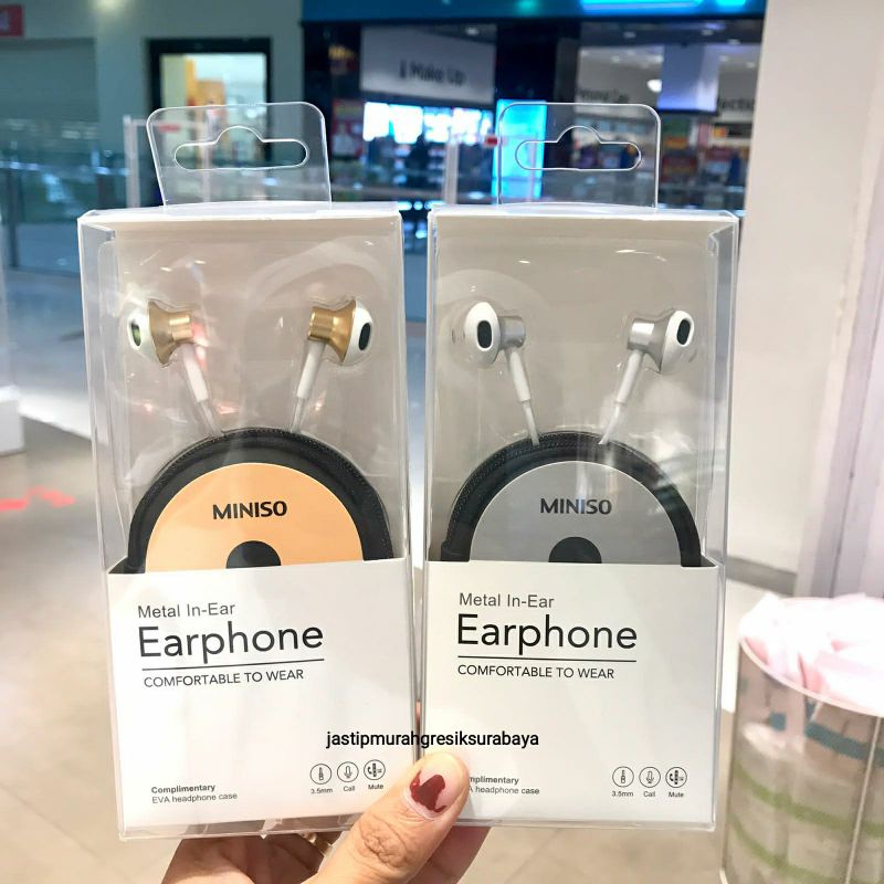 METAL IN EAR EARPHONES MINISO HEADSET MINISO