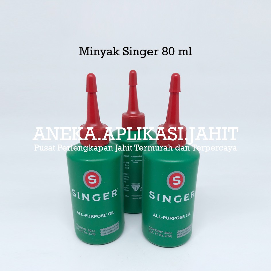 1 BOTOL MINYAK MESIN SINGER 80 ML ATAU 80 CC