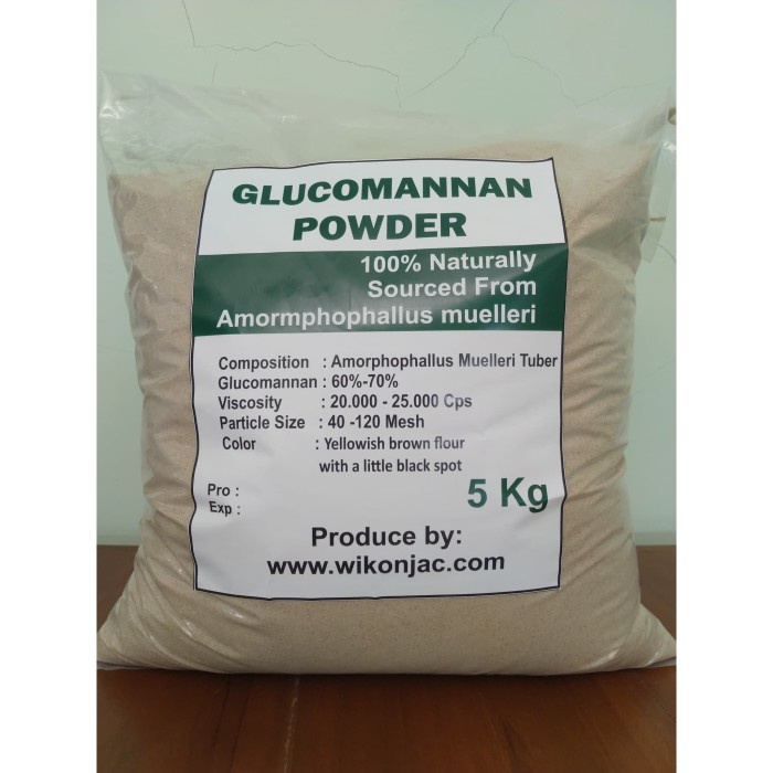 

BISA COD Tepung Porang. 60% Glucomannan content 5 kg