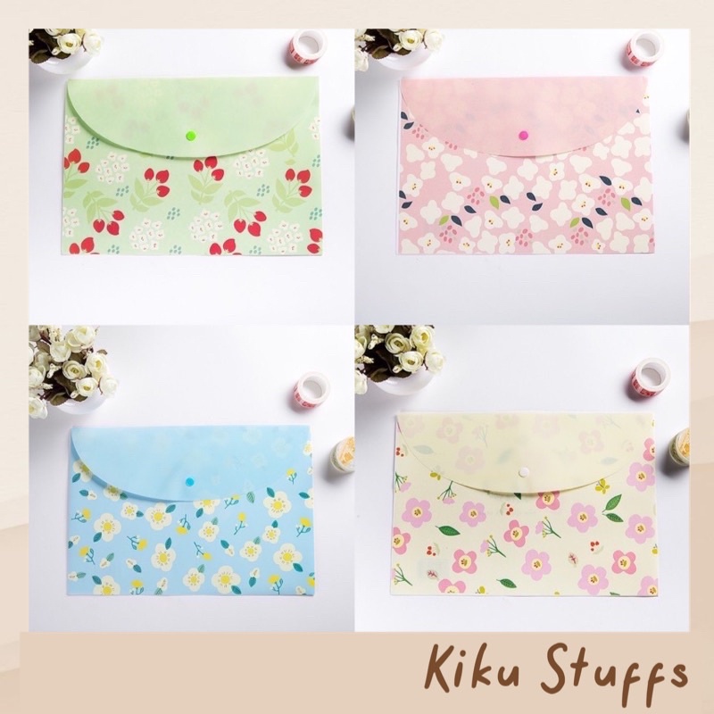 

Map Folder Motif Bunga Flower Rustic Folio Size • Kiku Stuffs