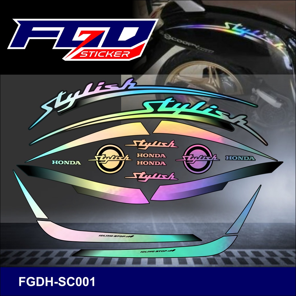 Striping Variasi Scoopy Stylish 2018 2019 Hologram