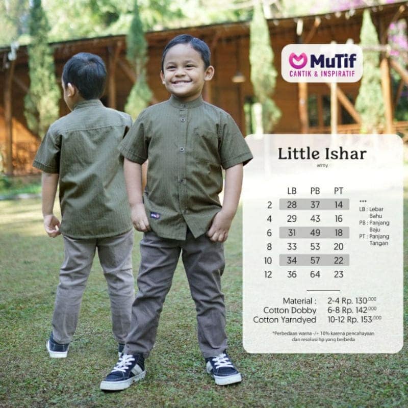 ATASAN ANAK LAKI LAKI / KOKO ANAK MUTIF LITTLE  ISHAR GREEN / KOKO ANAK LENGAN PENDEK / KOKO ANAK TE