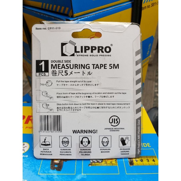 LIPPRO METERAN 5 MTR LIPRO MEASURING TAPE LIPPRO 5 MTR