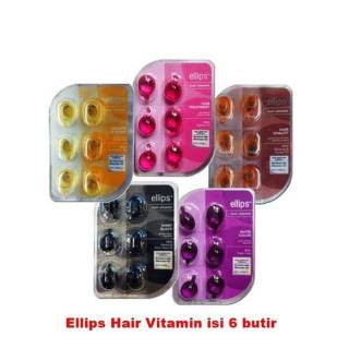 ☘️ CHAROZA ☘️  ELLIPS Hair Vitamin Rambut / Hair Vitamin Pro Kreatin Complex Isi 6