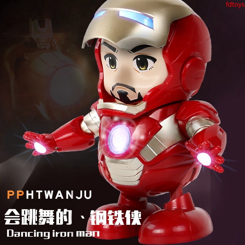 robot iron man menari