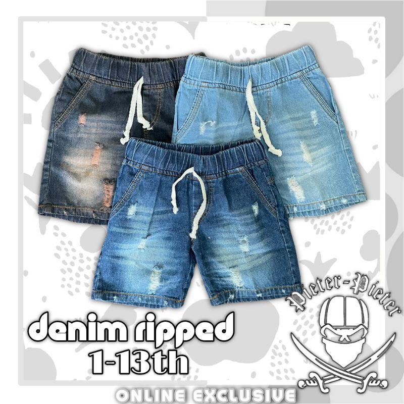 Celana Jeans Anak Celana Anak Jeans Celana joger Anak model Ripped sobek bhan denim usia 1-13tahun