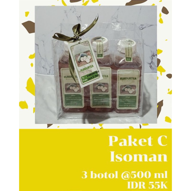 

Paket C Isoman - 3 botol Teh Kundur @500 ml - Pereda Panas Dalam
