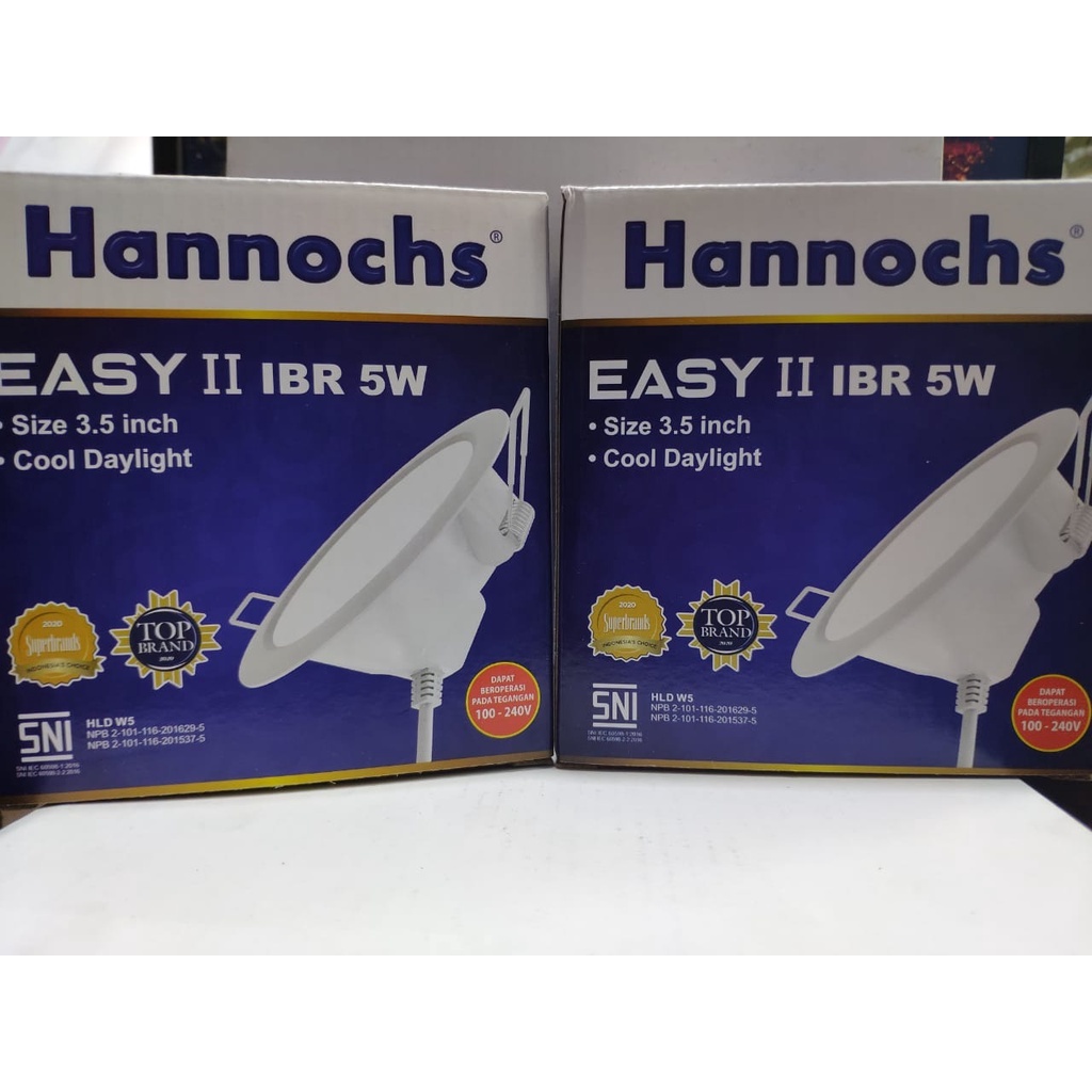 Lampu Downlight LED Hannochs Easy II Bulat 5W - Putih