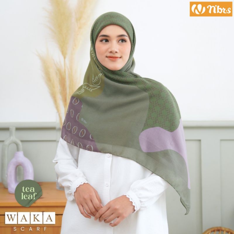 HIJAB SEGIEMPAT MOTIF WAKA SCARF NIBRAS