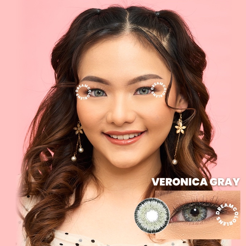 Softlens EOS Veronica Gray / Grey / Abu Normal Minus Beda Minus