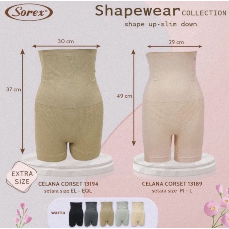 Sorex Celana Corset Pelangsing Shapewear Jumbo Free size 13194