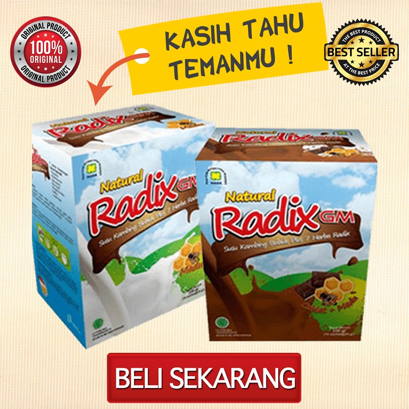 

Susu Penambah Berat Badan dan Nutrisi Tubuh - SUSU RADIX KAMBING ETAWA ASLI NASA BPOM