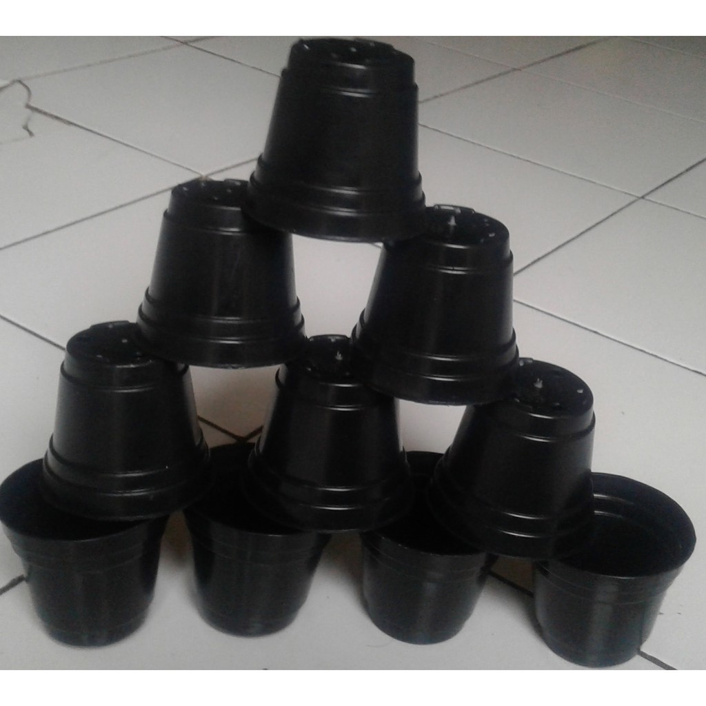 POT HITAM MURAH POT TANAMAN POT PLASTIK POT 8CM