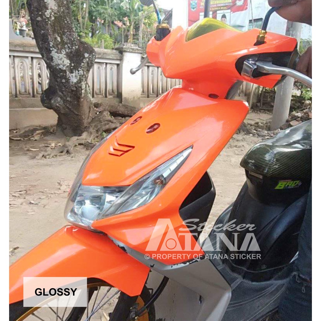 Skotlet Orange Doff Glossy Scotlet Oren Oranye Dop Gloss Stiker Matte Metalik Kilap Sticker Anti Gores Meteran Decal Roll Scotlite Body Sepeda Motor Matic Scotlight Mobil Tiang Dekorasi Kaca Aquarium PCX NMAX Beat Vario Ninja CBR Harley Vespa Scoopy Mio