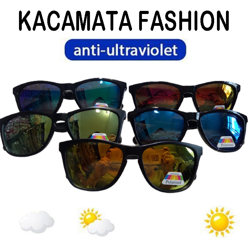 New! Kacamata Polarized Polarised Unisex Pria Wanita / Kaca mata Hitam Gaya Kacamata Fashion Korea