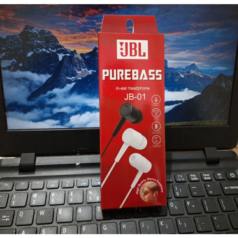 Handsfree Hansfree JBL JB01 Purebass Earphone JBL JB-01 Headset JBL JB-01 Stereo Bass