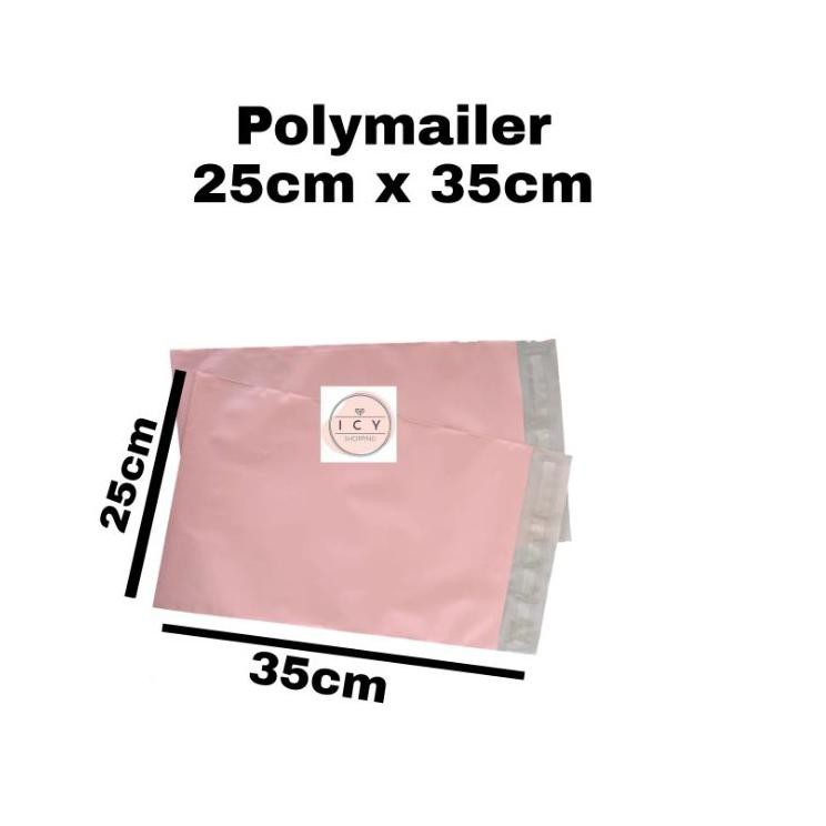

Last Sale (-+100pcs)Polymailer 25 x 35 cm Pink Abu Polybag Kantong Amplop Plastik Online Shop Plasti